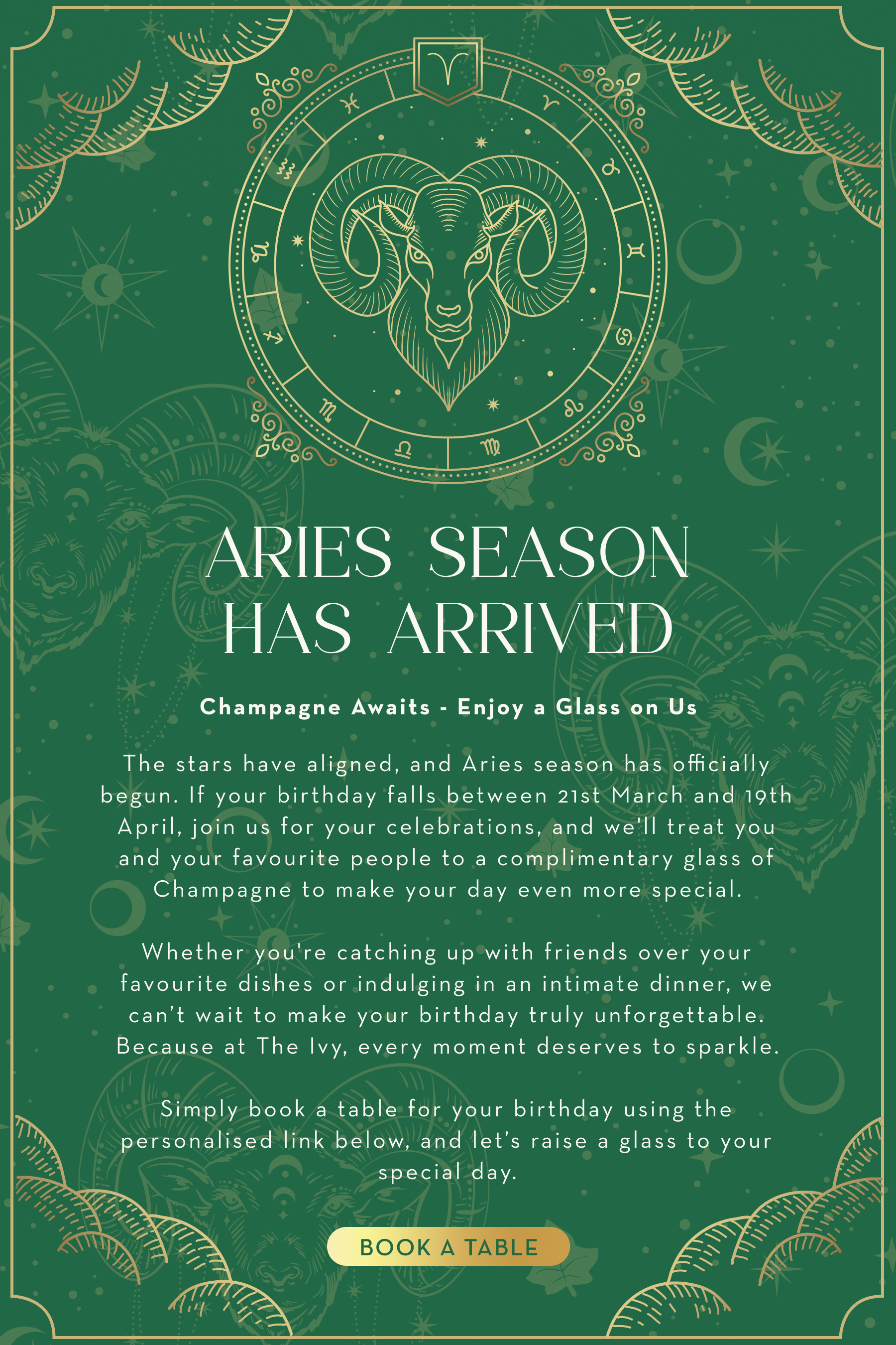 Aries Birthday Email Offer